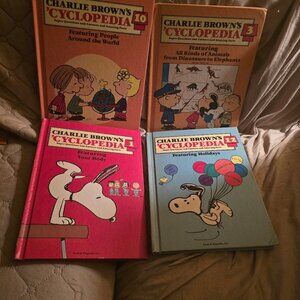 Lot Of 4 Charlie Brown's Cyclopedia Volumes 1,3,10,12 Used